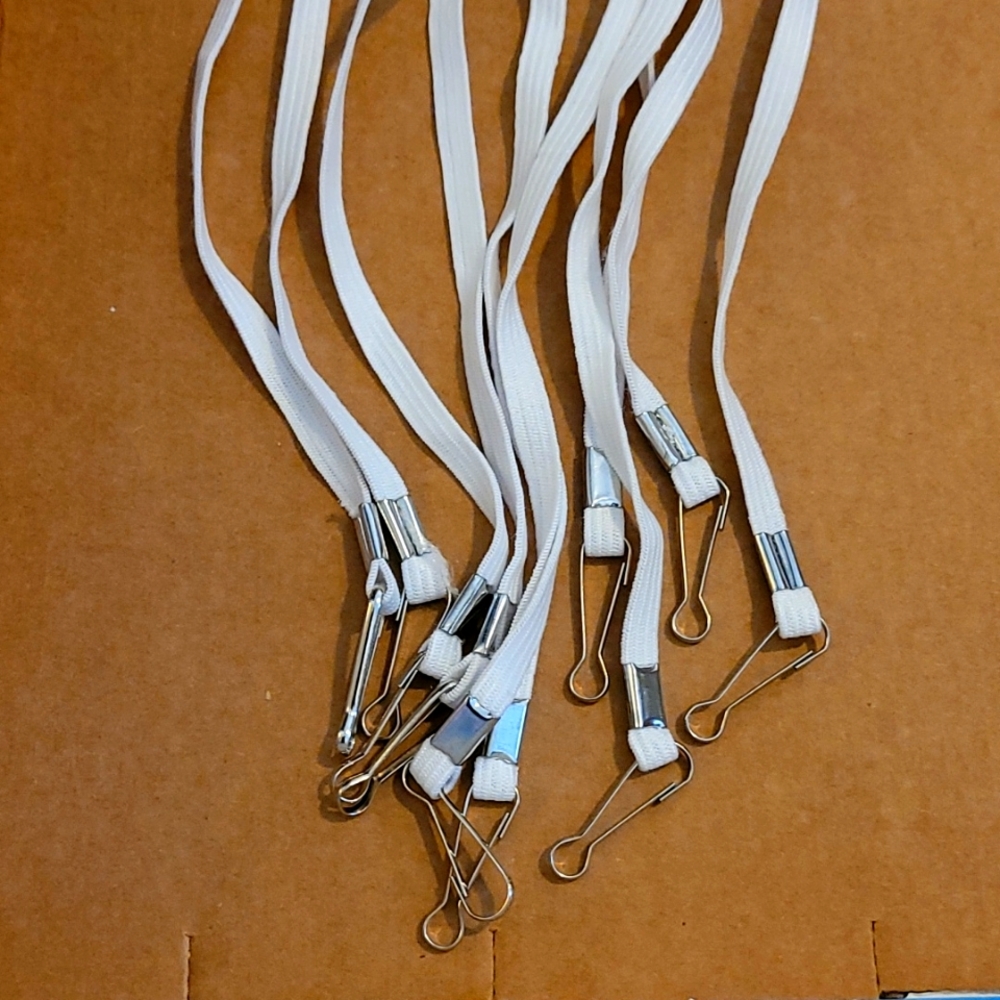 Mask Lanyards white 5pcs elastic band